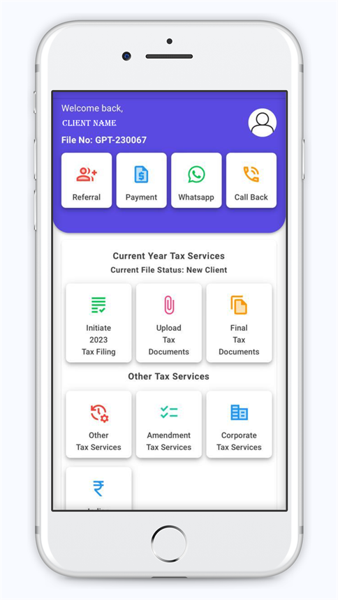 The GPT app dashboard on a phone